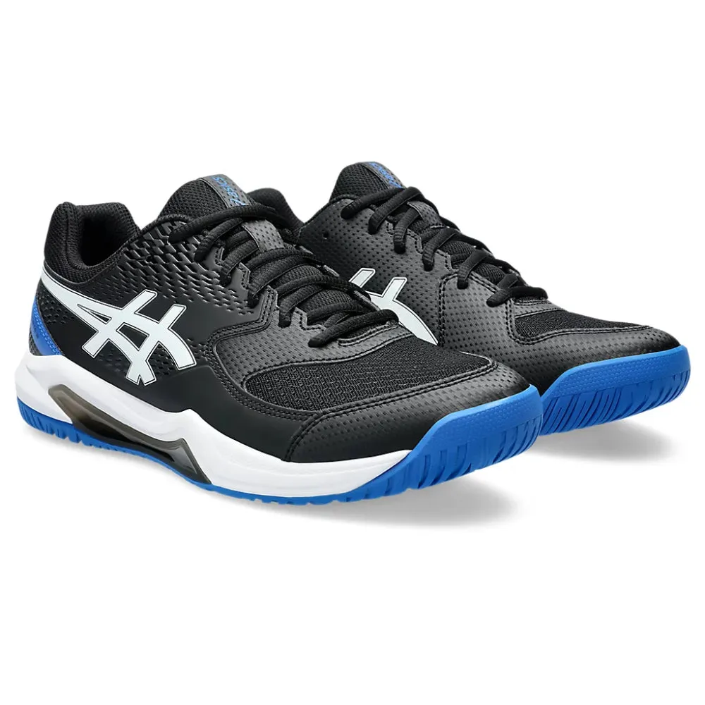 Badminton Asics Shoes ASICS Men's Gel-Dedicate 8 Tennis Shoe (Black/Tuna Blue)