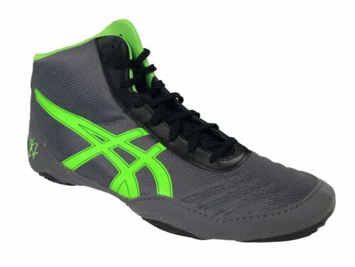 Asics Men's JB Elite V2.0 Wrestling Shoes Gray Black Green Size 11.5 Asics Usa Tennis Shoes