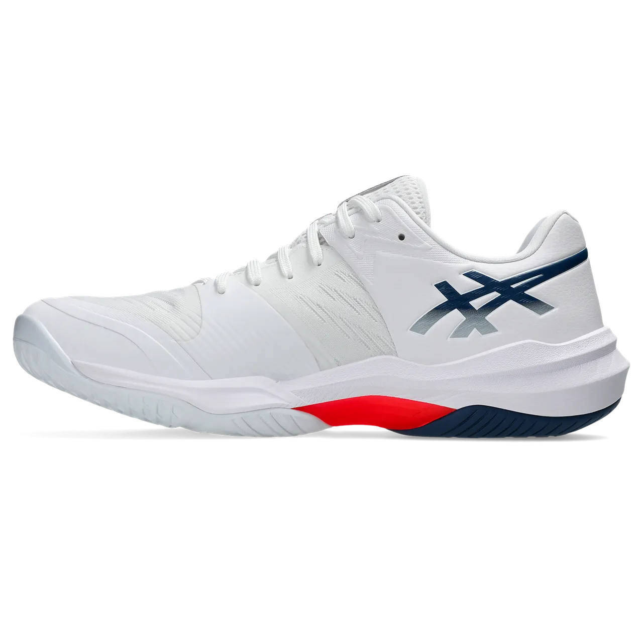 Asics Men's Sky Elite FF 3 Indoor Court Shoes AW25 White Mako Blue Asics Casual Running Shoes