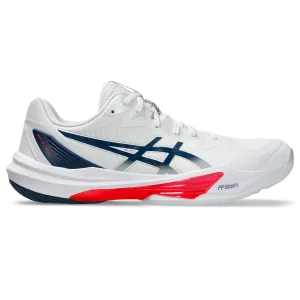 Asics Men's Sky Elite FF 3 Indoor Court Shoes AW25 White Mako Blue Shoes Similar To Asics Novablast 5