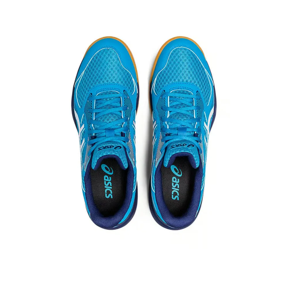 ASICS Men's Upcourt 5 Badminton Shoe (Island Blue/White) Asics Supination Walking Shoes