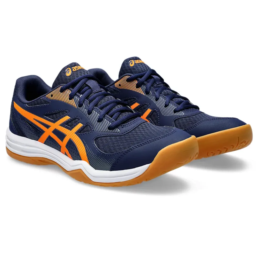 ASICS Men's Upcourt 5 Badminton Shoe (Peacoat/Shocking Orange) Asics Dave Schultz Wrestling Shoes