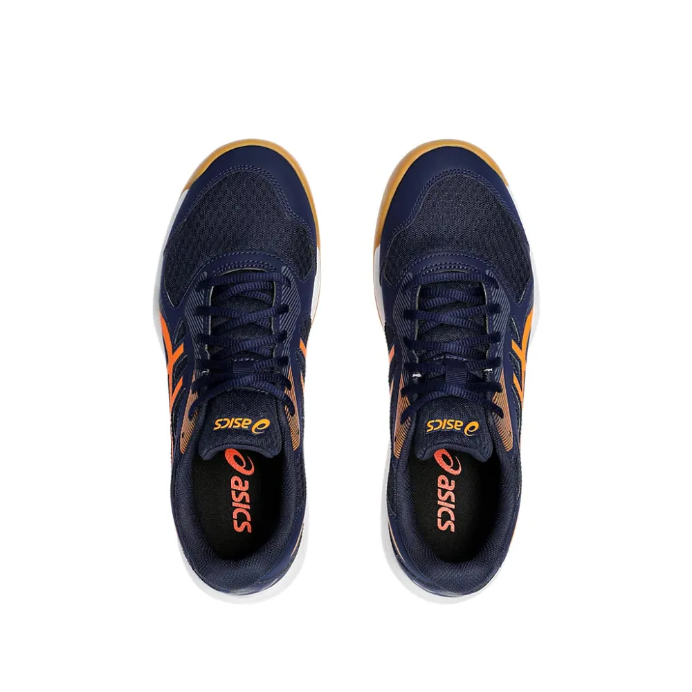 Asics No Lace Shoes ASICS Men's Upcourt 5 Badminton Shoe (Peacoat/Shocking Orange)