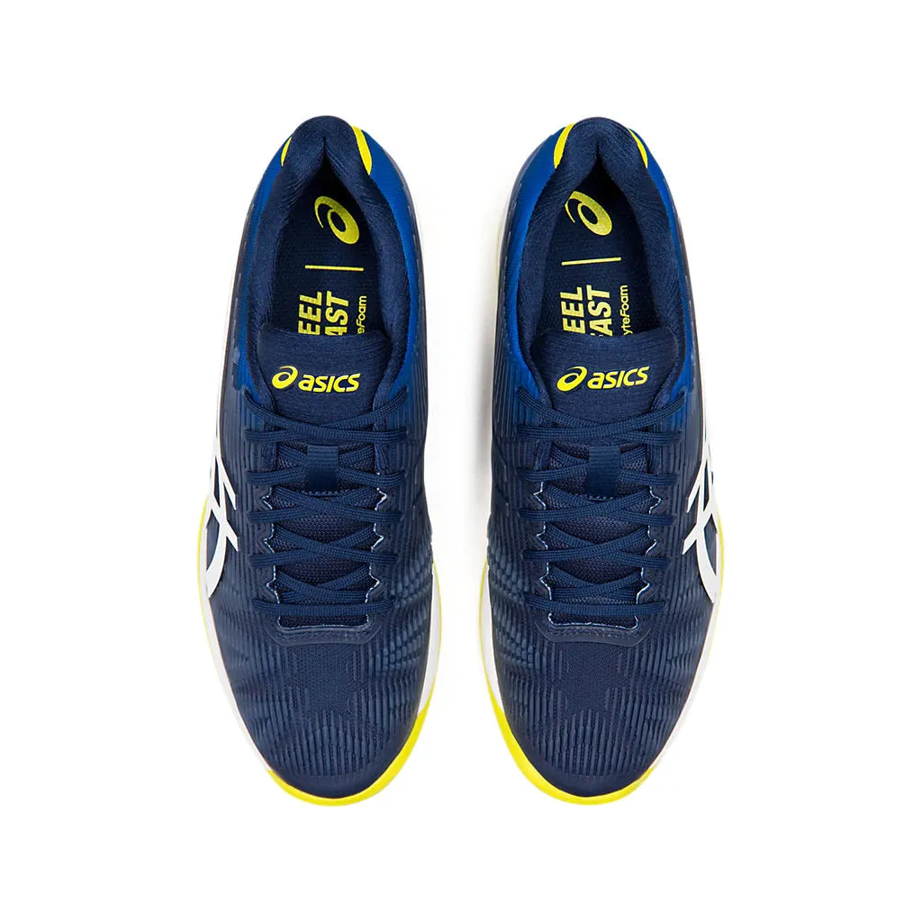 Asics Volleyball Shoes Europe Asics Solution Speed FF Navy White Mens Tennis Shoes