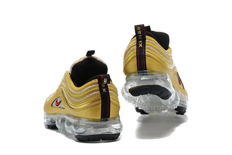 Long Run Shoes Asics Nike Air Vapormax 97 Metallic Gold Shoes Sneakers Men !!! CYBER MONDAY SALE !!!