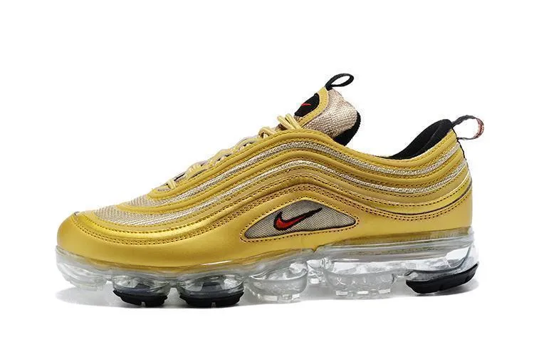 Nike Air Vapormax 97 Metallic Gold Shoes Sneakers Men !!! CYBER MONDAY SALE !!! Taka Asics Shoes