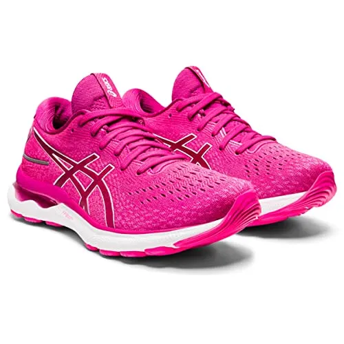 Asics Shoes Spain ASICS Women's Gel-Nimbus 24 Running Shoes, 5.5, Fuchsia RED/White