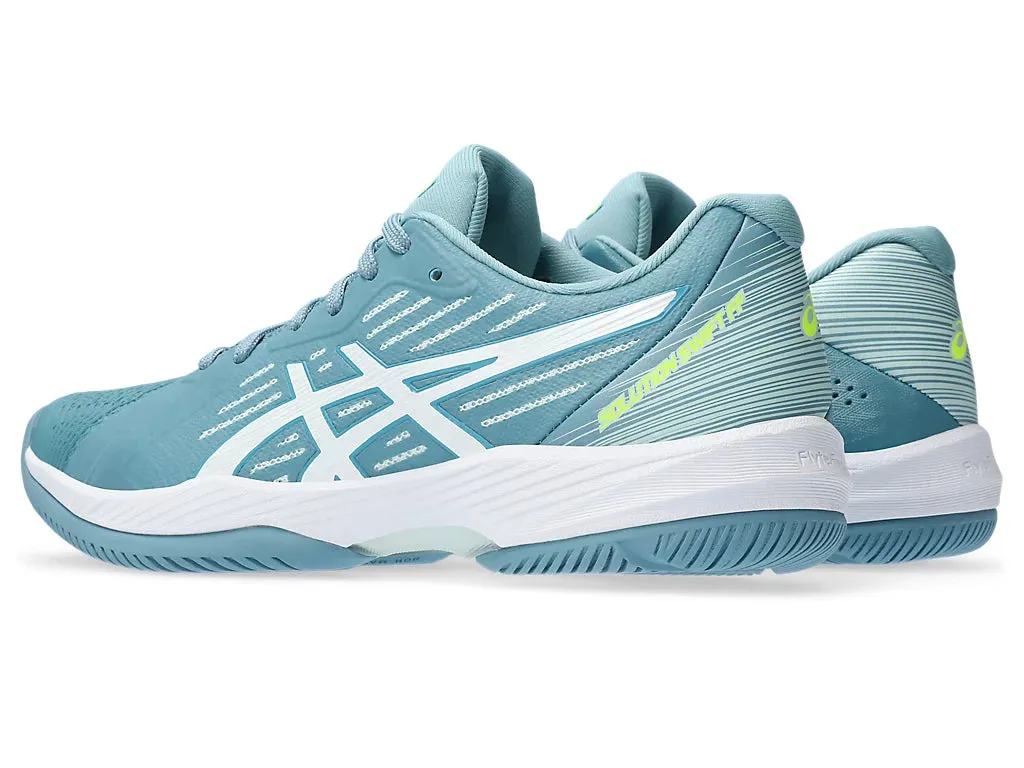History Of Asics Running Shoes Asics Women's SOLUTION SWIFT FF Tennis Shoes in Gris Blue/White