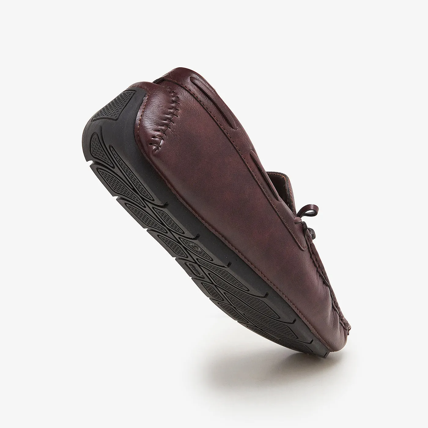 Men's Casual Loafers White Leather Slip Ons