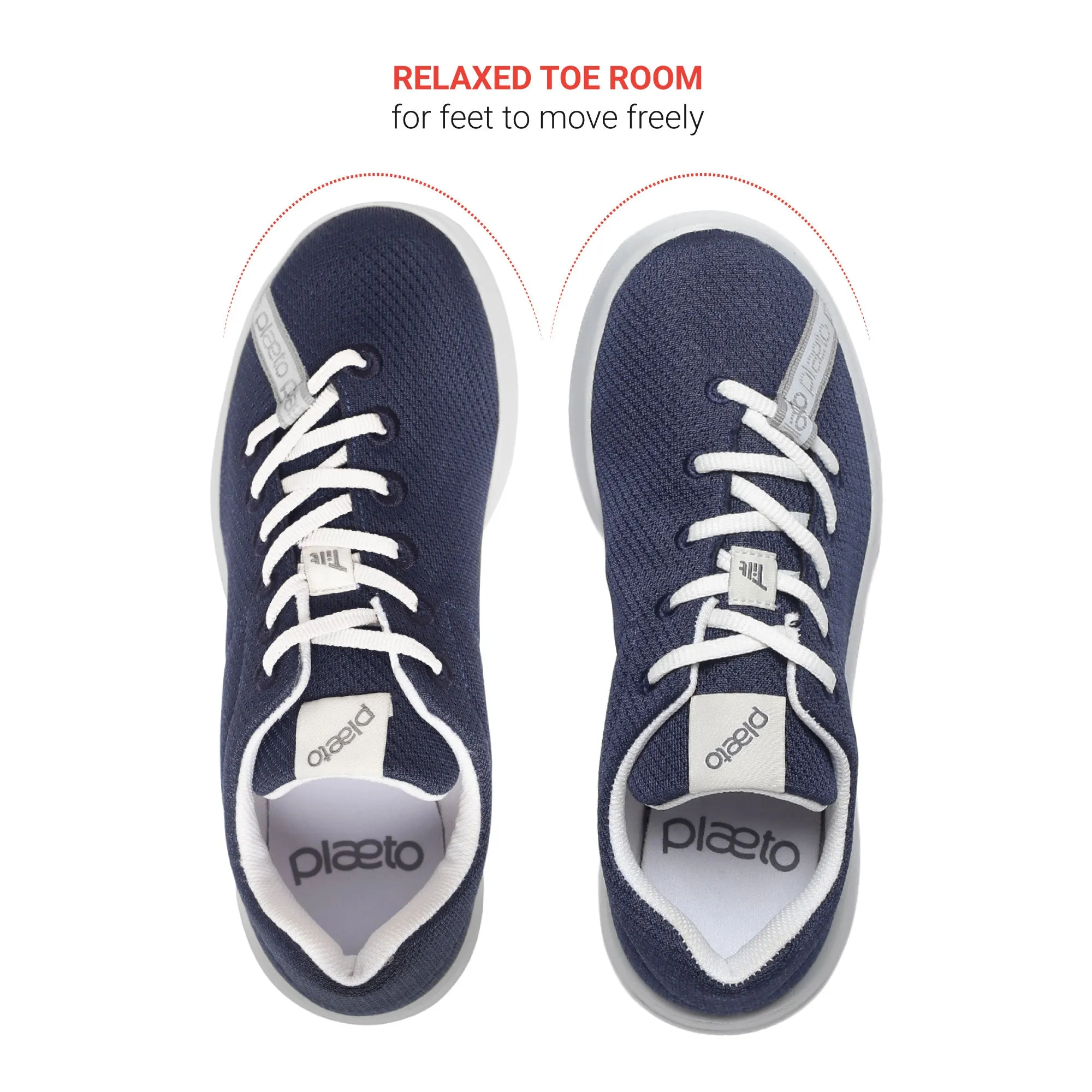 Aura Sports Shoes For Women - Navy Blue / Grey Good Work Boots For Walking On Concrete