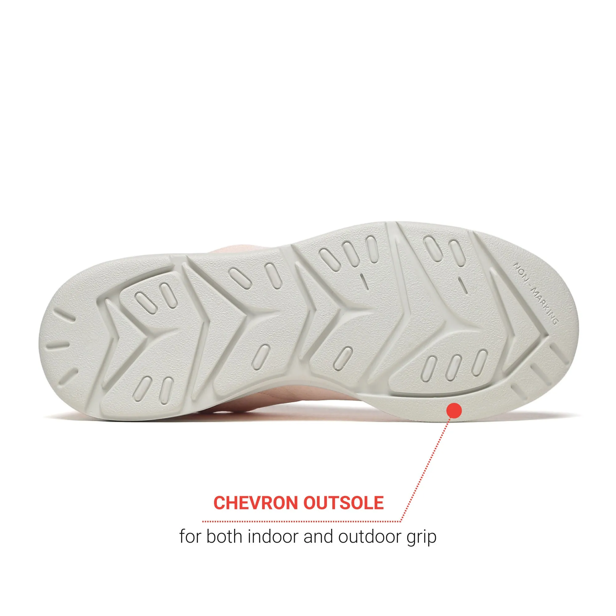 Rubber Waterproof Work Boots Aura Sports Shoes For Women - Pink / Grey