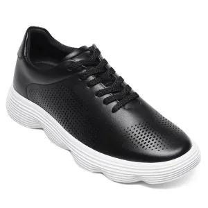 6 CM/2.36 Inches CMR CHAMARIPA  Men's Black Leather Elevator Sneakers - Stylish Height-Boosting Footwear Sneakers Amazon