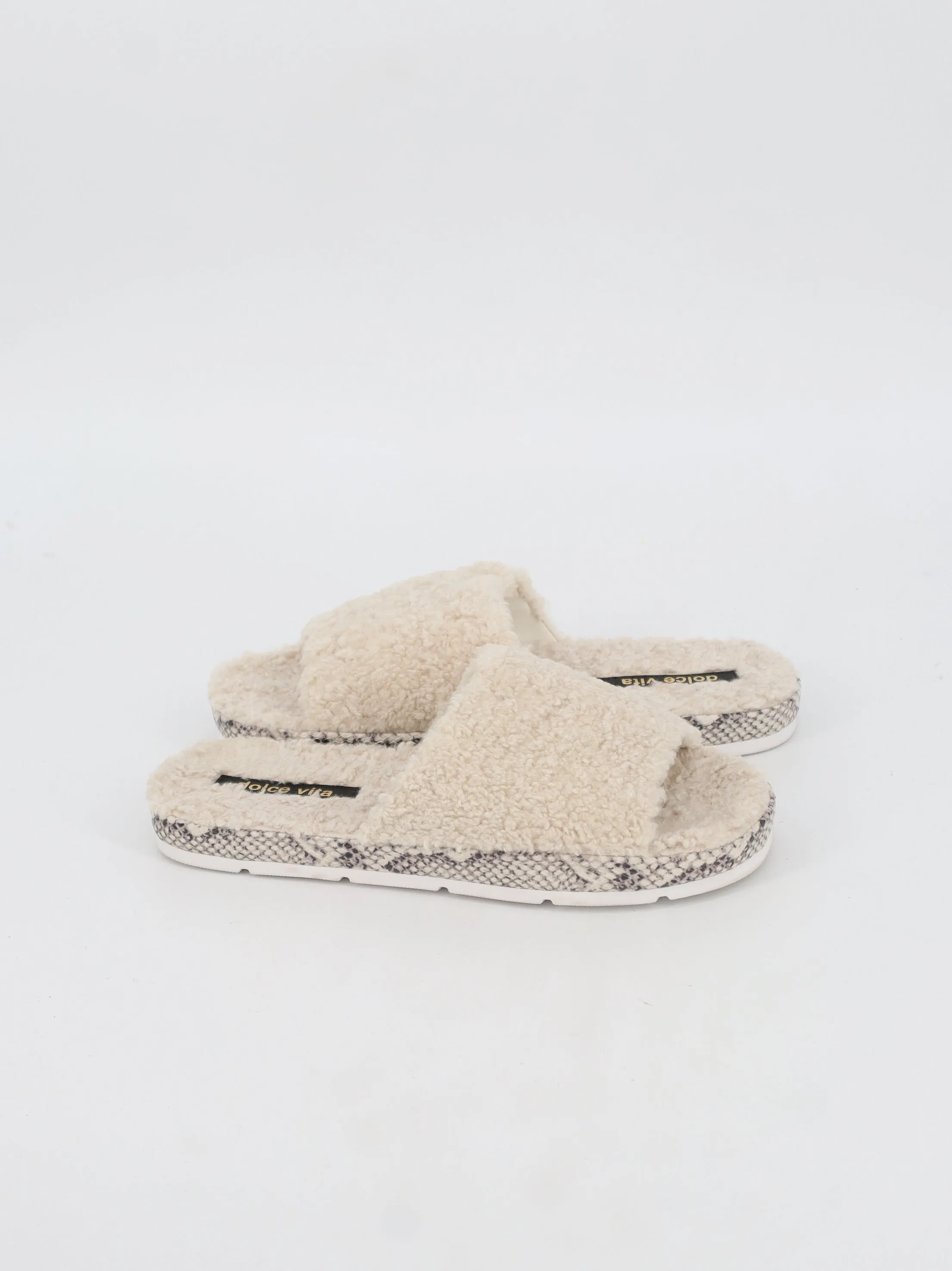 Acorn Slippers Sale Women's Faux Fur Slippers,Light Beige