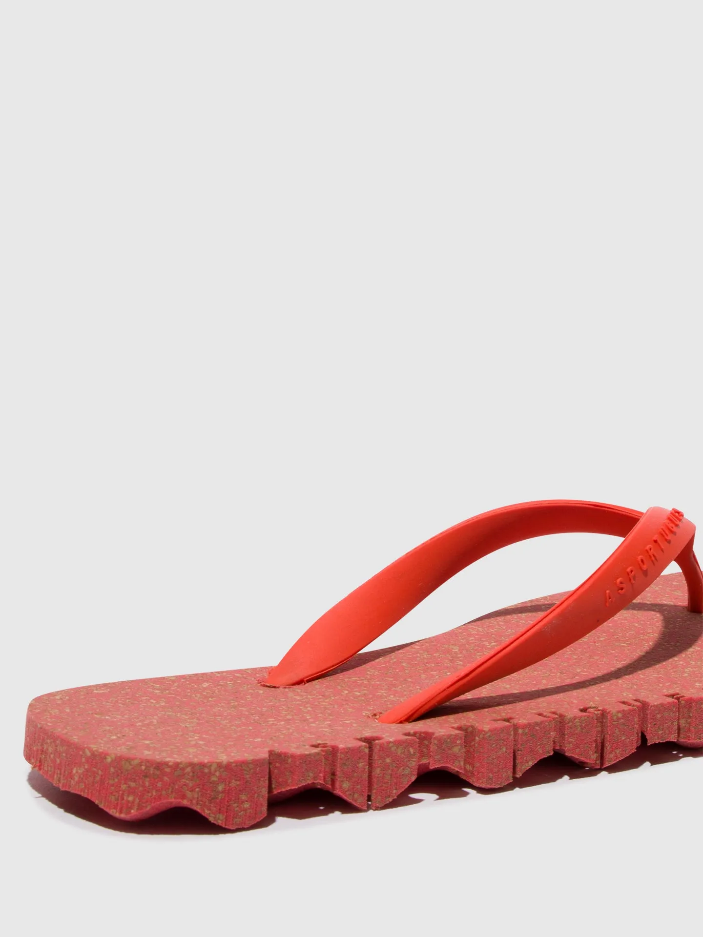 Beach Flip-Flops BUMPY Red & red strap Barefoot Shoes Flip Flops
