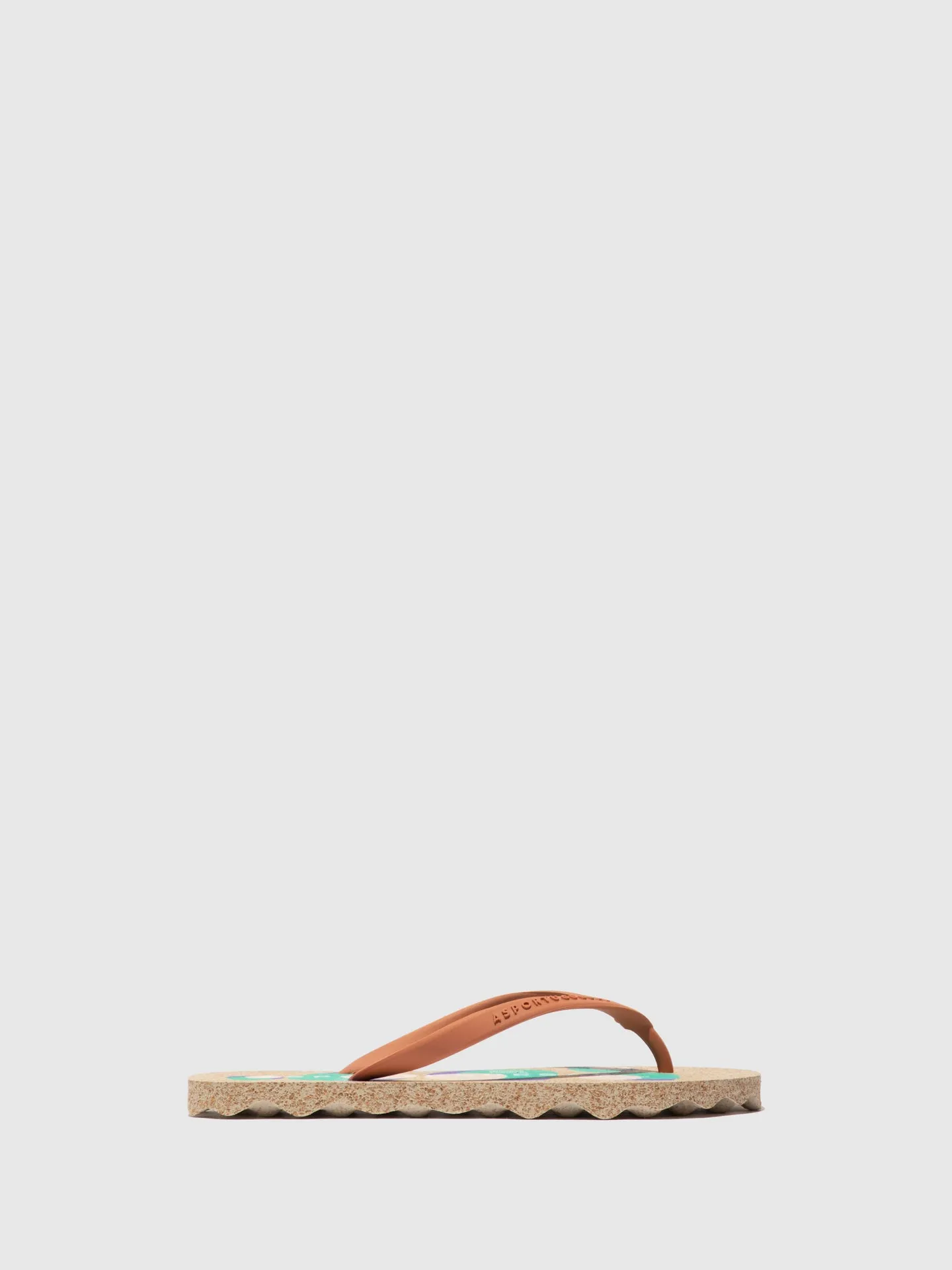 Beach Flip-Flops OAKTREES Brown Rubber Strap Impena Flip Flops