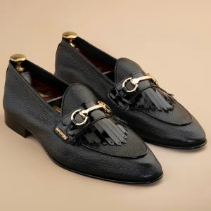 Slip-on Mule Trk Shoe Belgians - Black Tuxedo Loafers