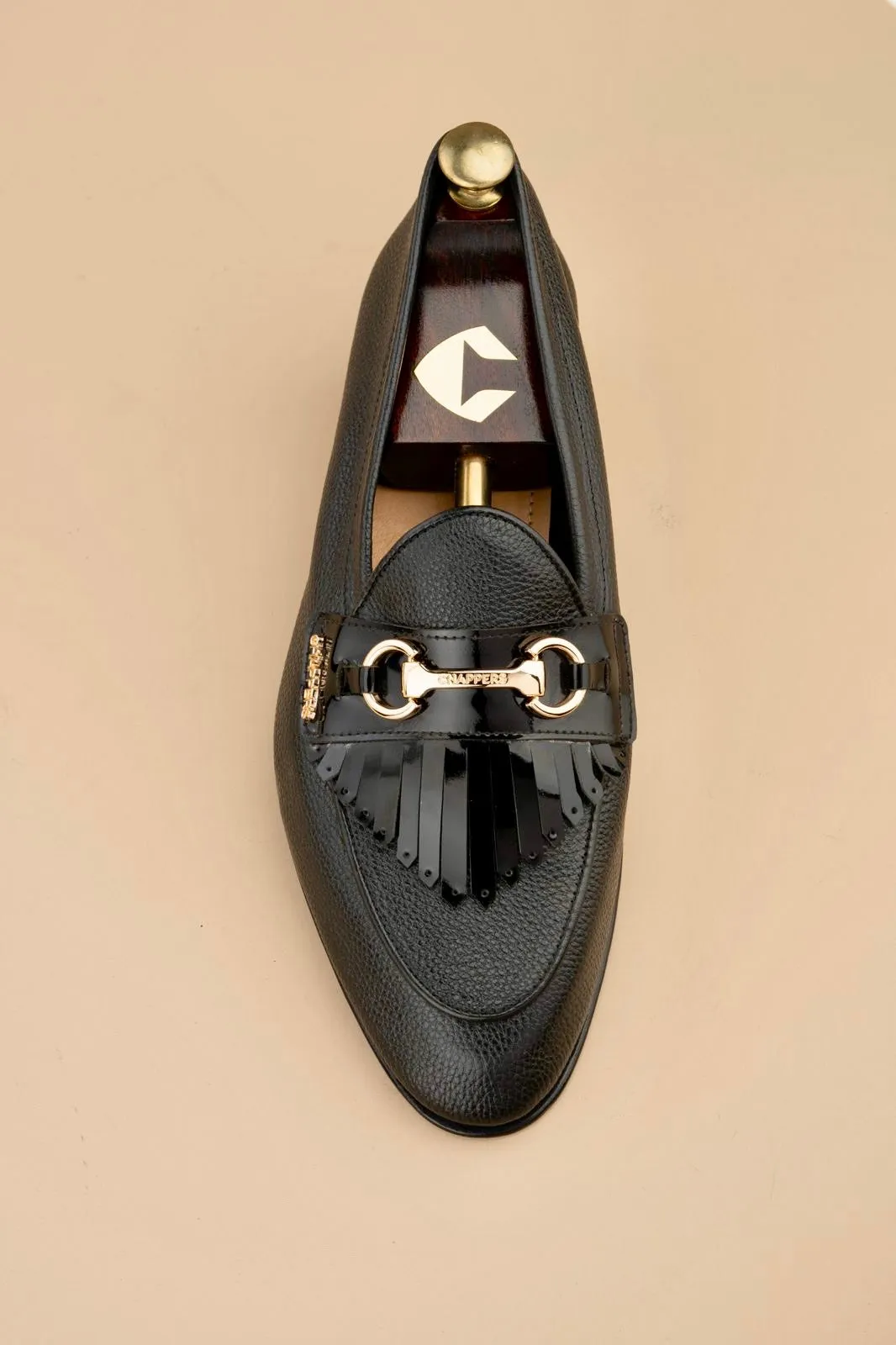 Belgians - Black Tuxedo Loafers Chinese Slip Ons