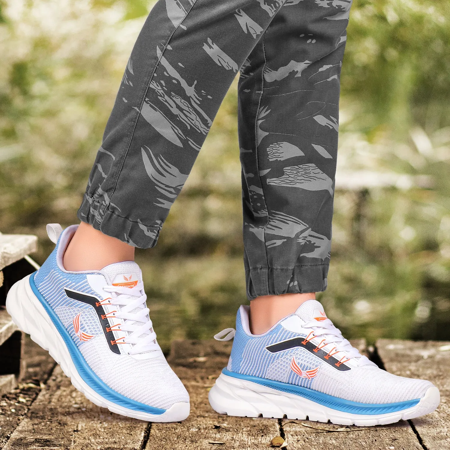 Slippers Laten Bedrukken Bersache Sneaker, Loafers ,Casual with extra comfort snearkers for men  -8020 (Blue)