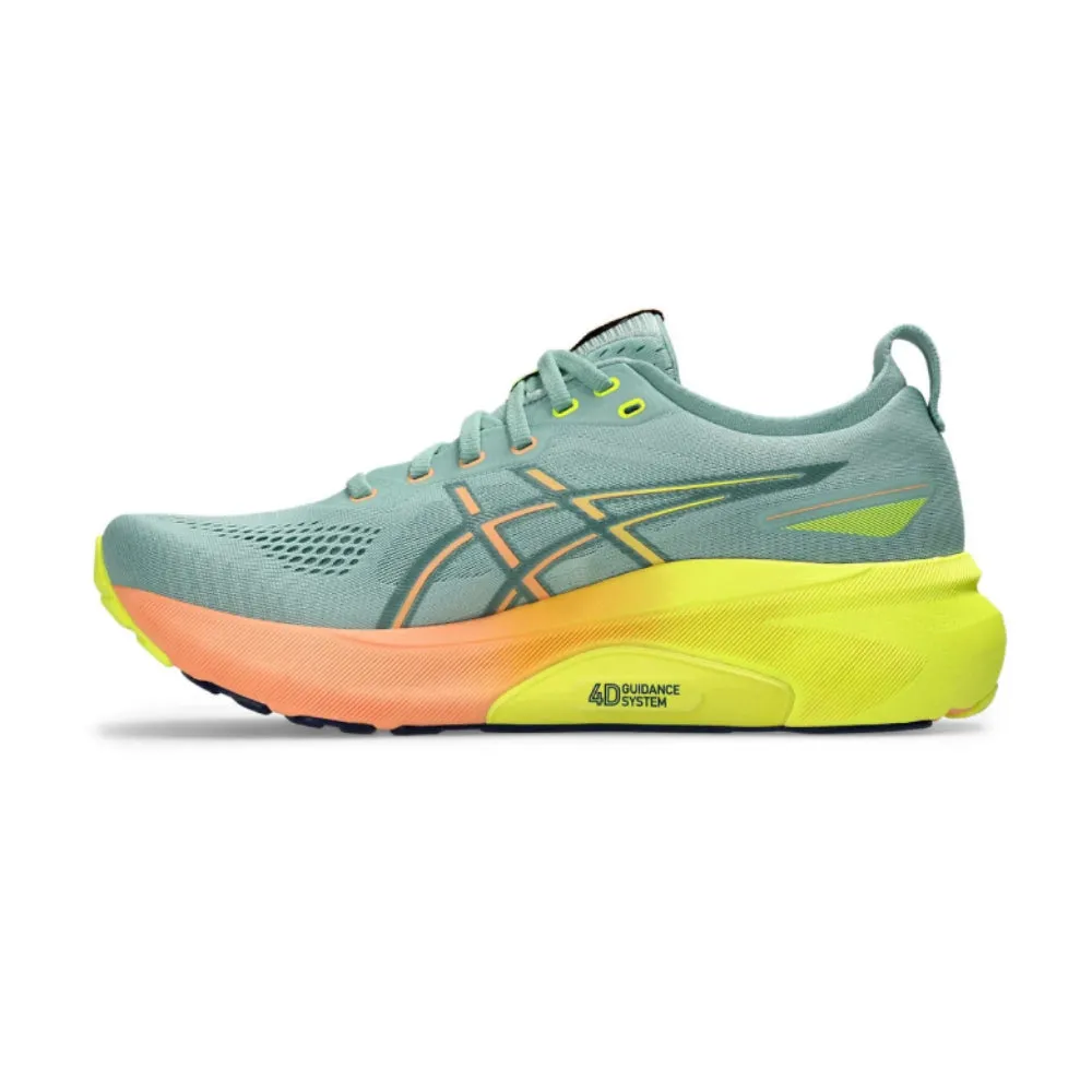 Asics Tennis Shoes Gel-resolution 7 ASICS Men's Gel-Kayano 31 Paris Running Shoe (Light Celadon/Safety Yellow)