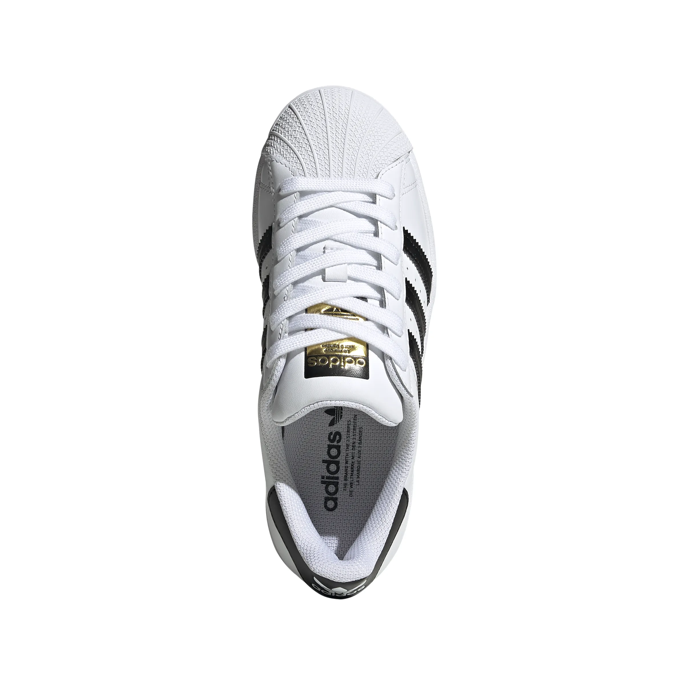 Big Kids' Adidas Superstar J "Cloud White Core Black" Adidas Wings Shoes