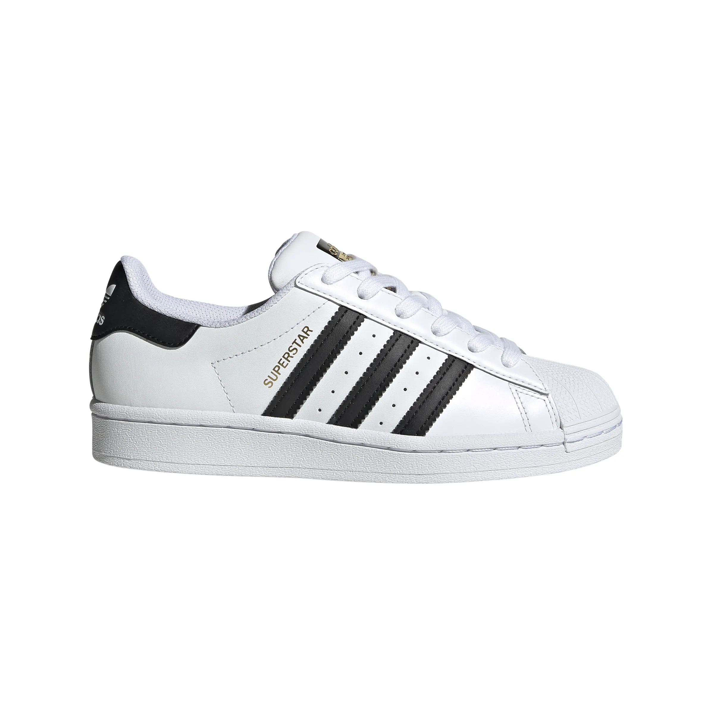 Big Kids' Adidas Superstar J "Cloud White Core Black" Navy Adidas Tennis Shoes