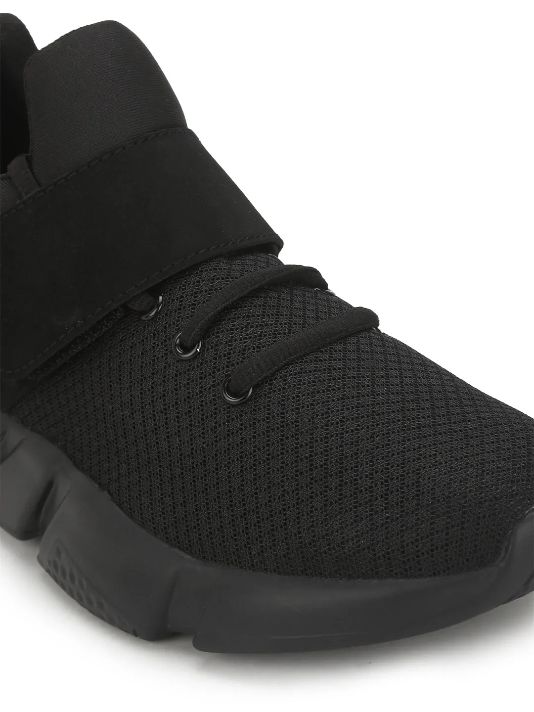Black PU Mesh Men Sneakers Sneakers For The Office