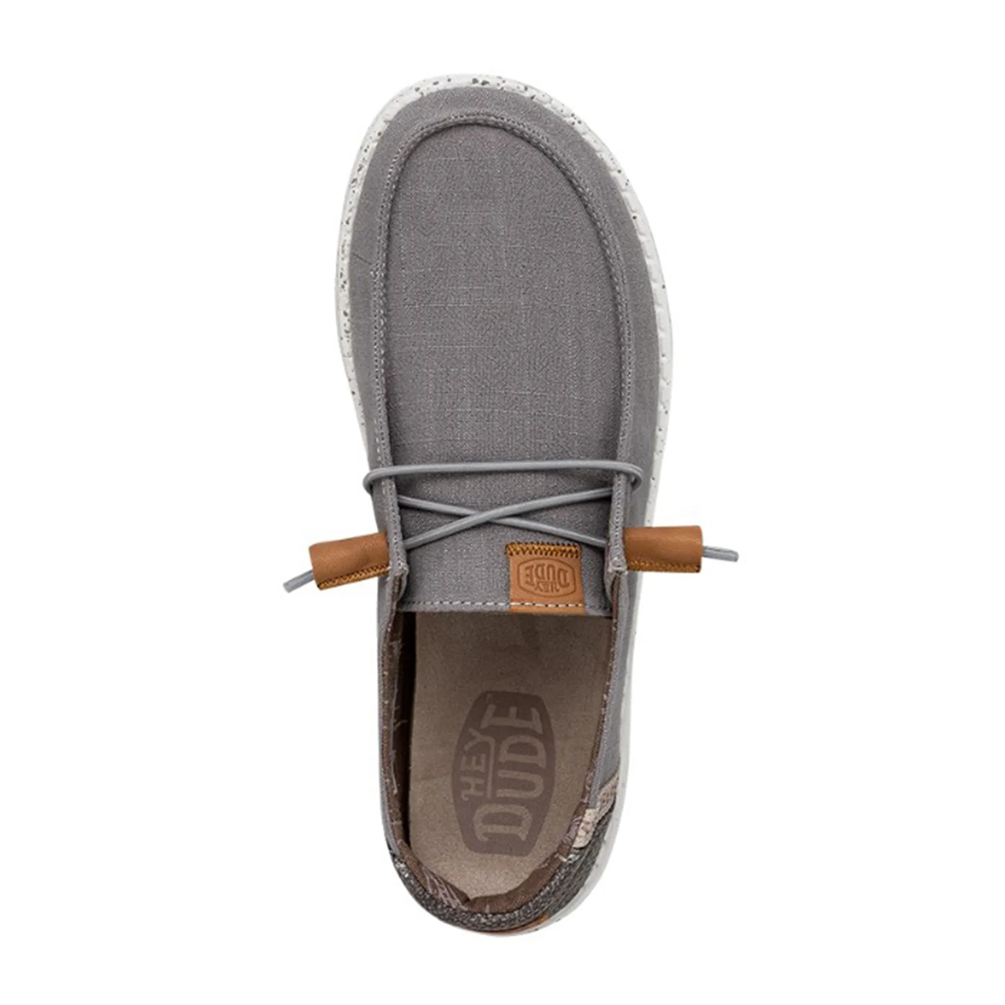 Hey Dude Wendy Washed Canvas Grey Best Slip On Work Shoe