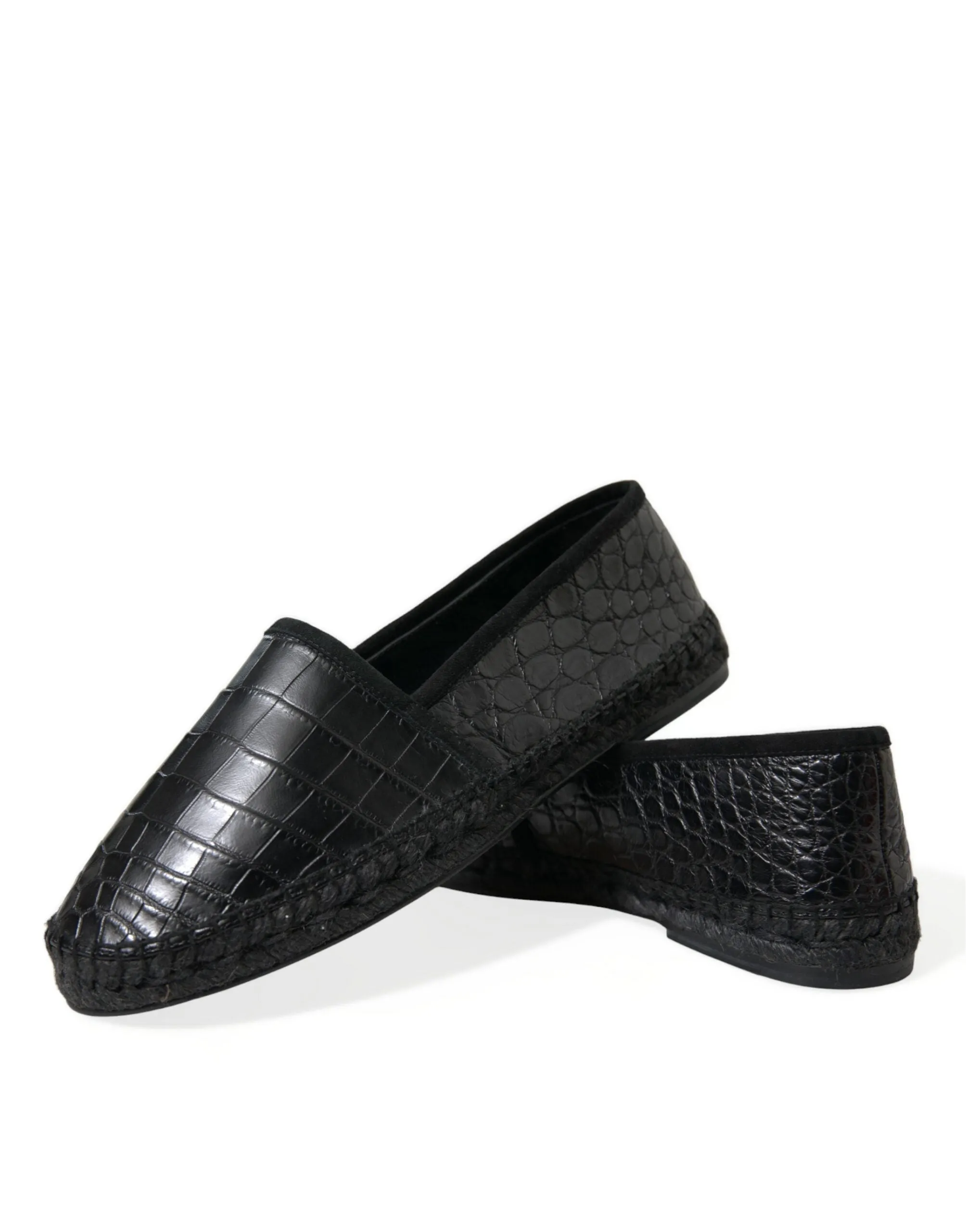 Polo Ralph Lauren Loafers Dolce & Gabbana Exotic Black Leather Espadrilles