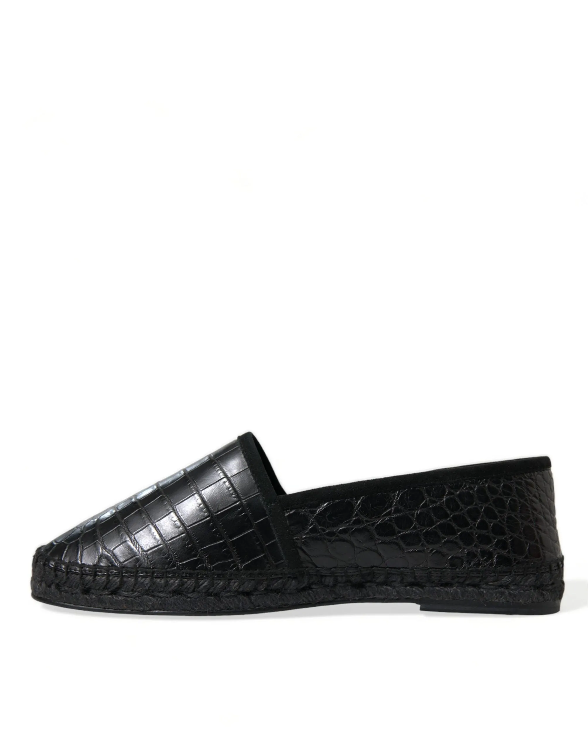 Loafers 1906 Dolce & Gabbana Exotic Black Leather Espadrilles