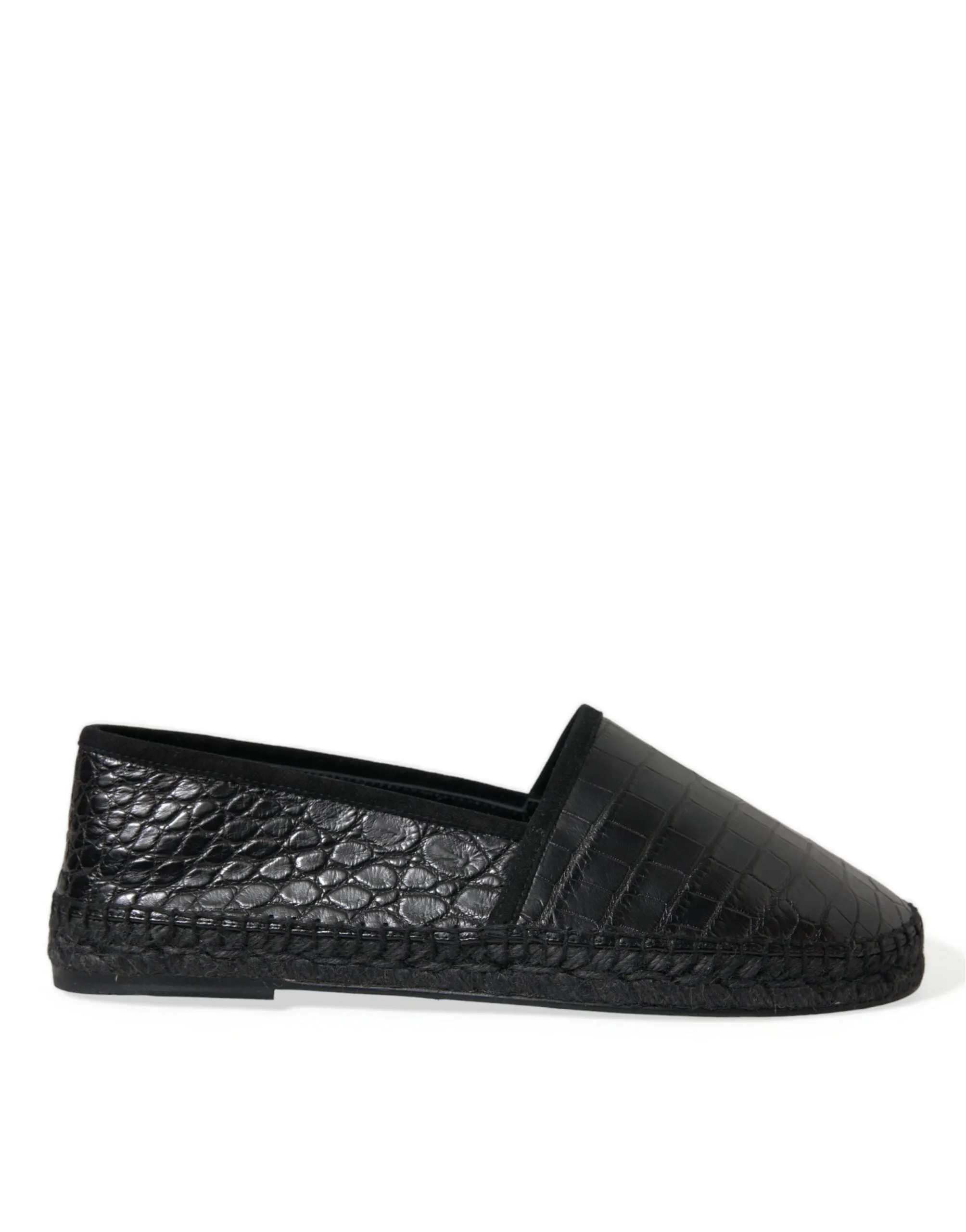 Bee Loafers Dolce & Gabbana Exotic Black Leather Espadrilles