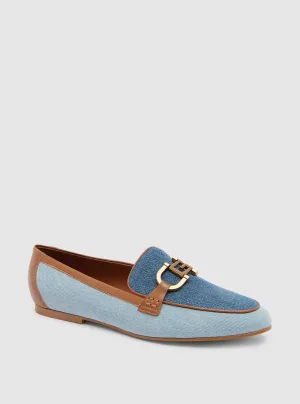 Square Toed Loafers Blue Isaac Loafers