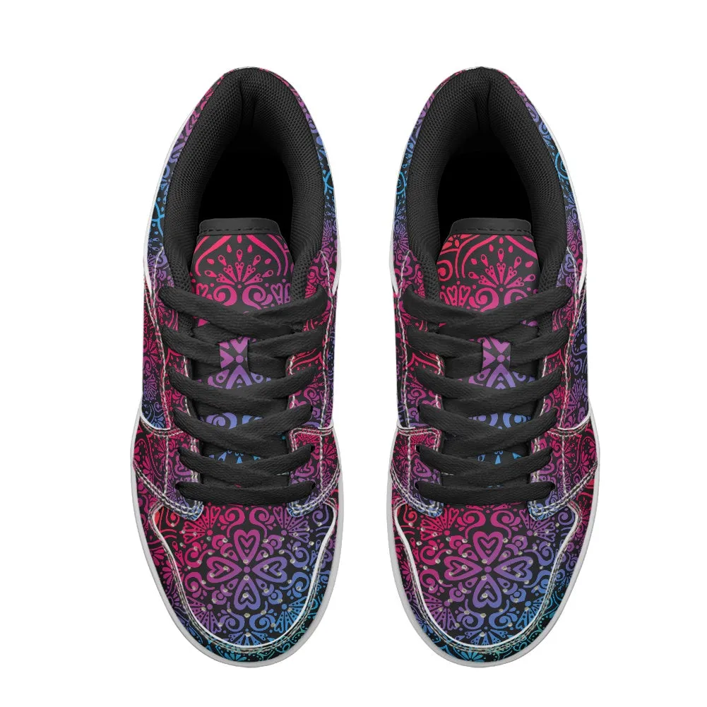 Sneakers Bistro Winooski Vt Bohemian Rainbow Women's Vegan Leather Sneakers