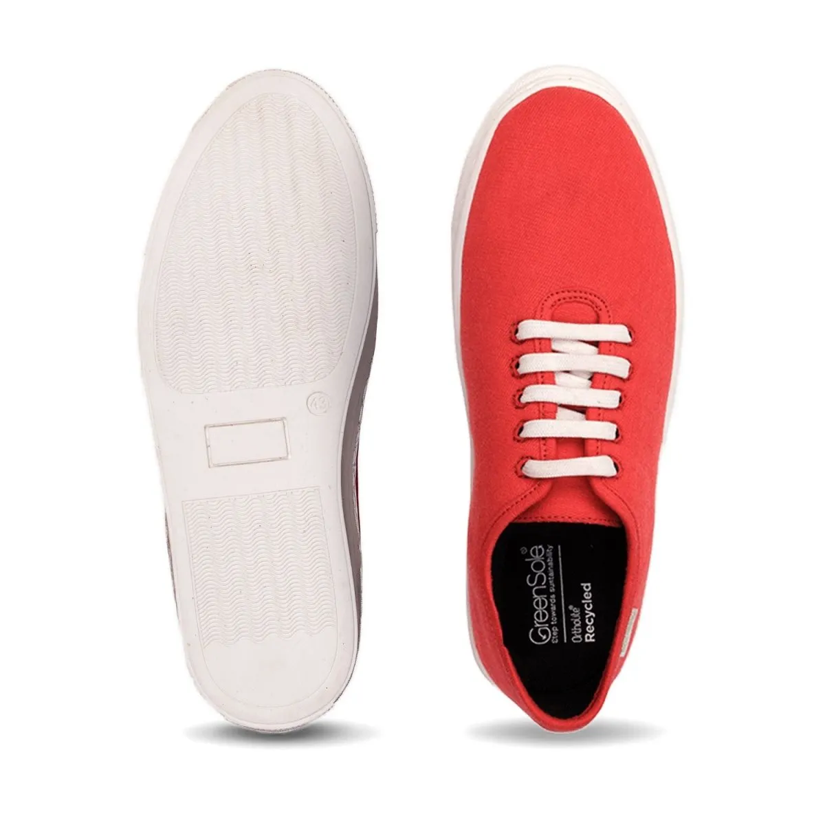Minimal Red Mens Sneaker Lace Up Sneakers Definition