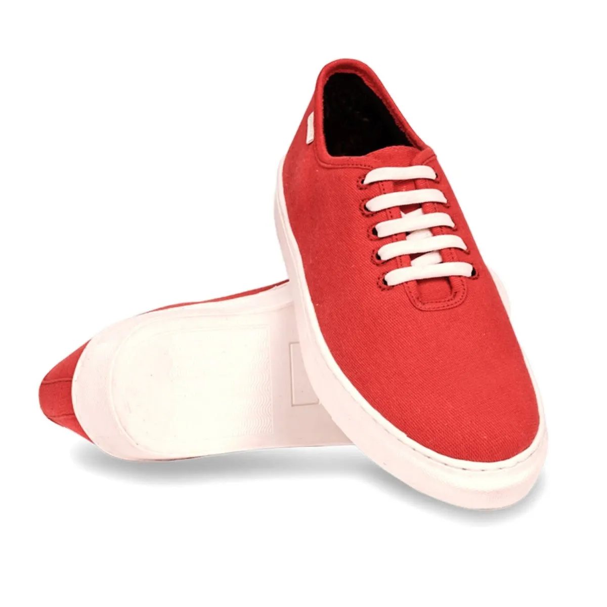 Minimal Red Mens Sneaker Lace Up Sneakers Slip-ons