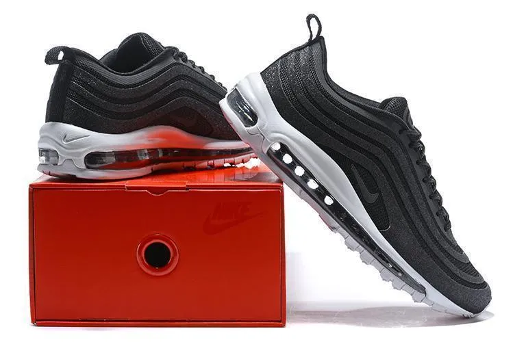 Nike Air Max 97 LX  Swarovski Black White Shoes Sale Men Size US 7-11 Asics Running Shoes Amplifoam