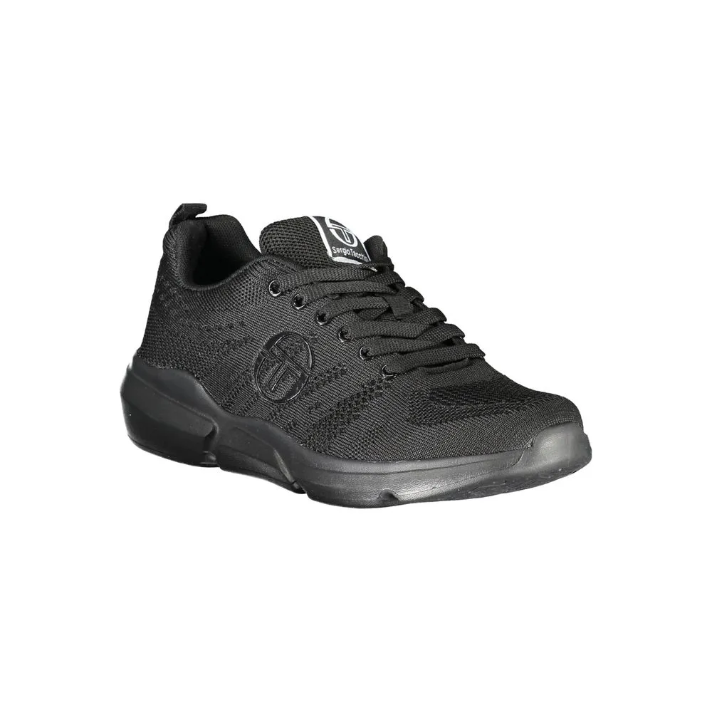 Sergio Tacchini Sleek Black Lace-up Sneakers with Contrast Detailing Sneakers Goat