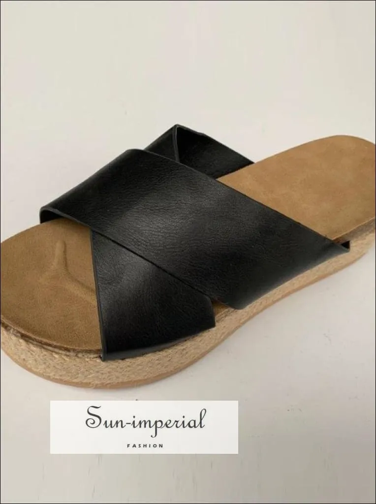 Base Camp Ii Flip Flops Brown Summer Women Slippers Open Toe Platform Casual Shoes each Ladies Outdoor Flip Flops X Shape