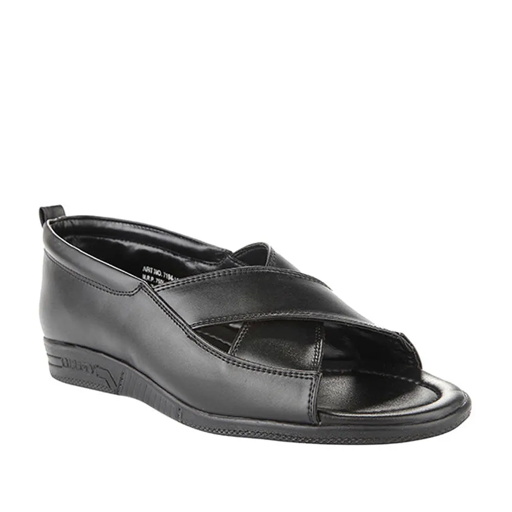 Navy Slippers Coolers Formal (Black) Sandals For Men 7194-118 By Liberty