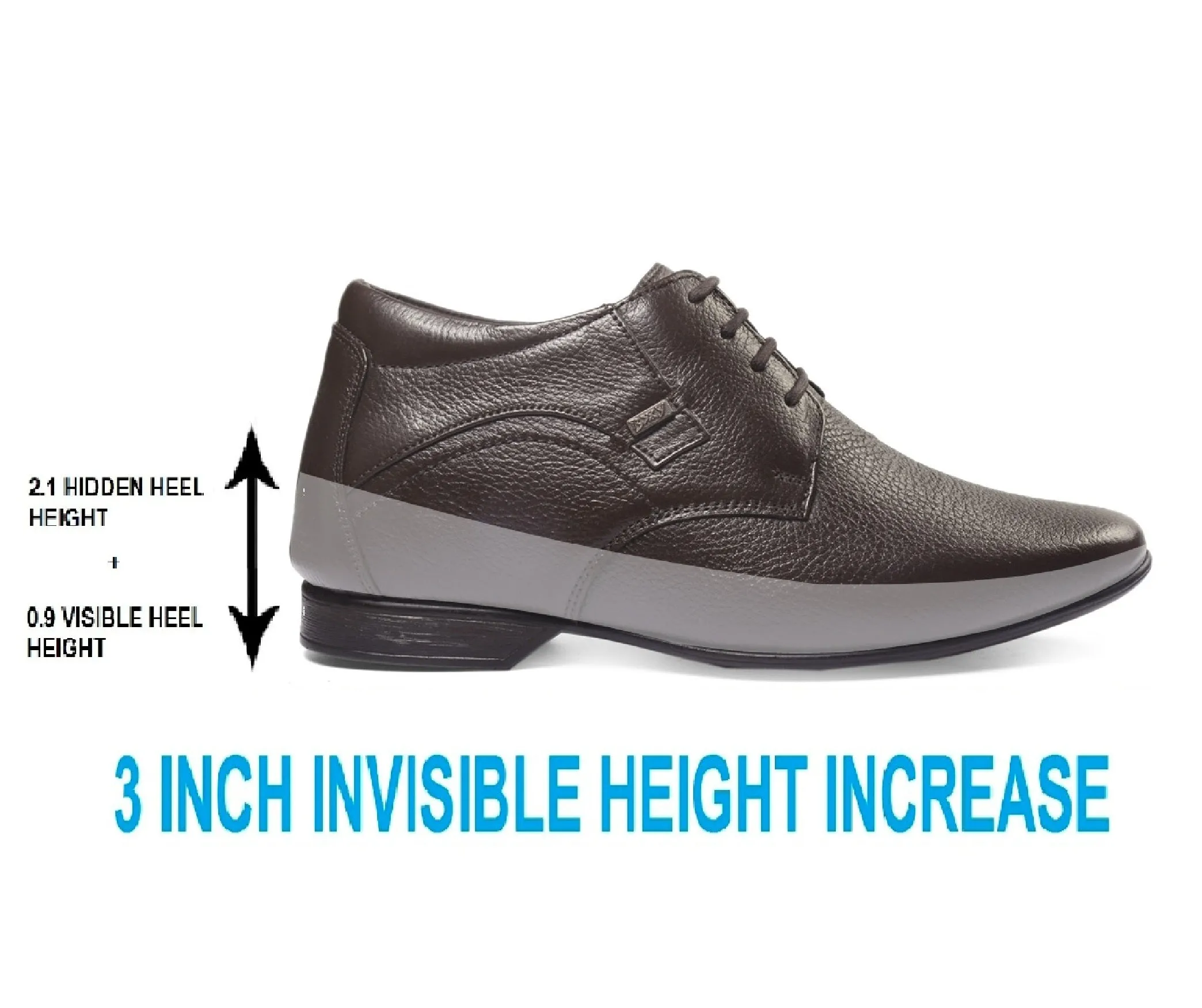 BXXY 3 Inch Elevator Formal Faux Leather Derby Shoes For Men Tennis Shoe Sandals