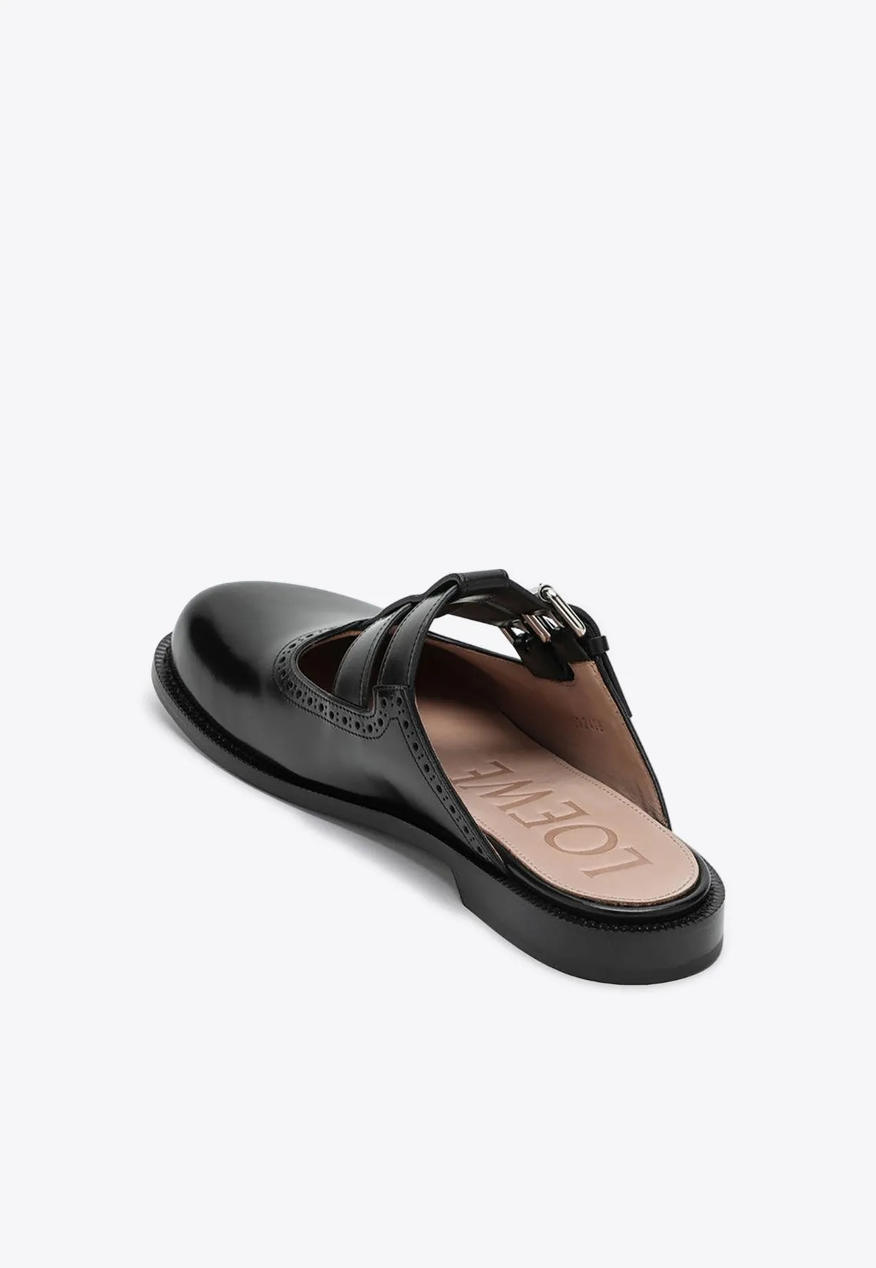 Campo Mary-Jane Leather Flat Mules Gymnastic Slippers