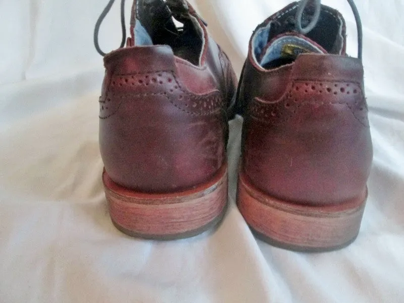 Sam Edelman Mule Loafers Mens CATERPILLAR Leather WINGTIP OXFORD Loafers Shoes 11 BURGUNDY BROWN