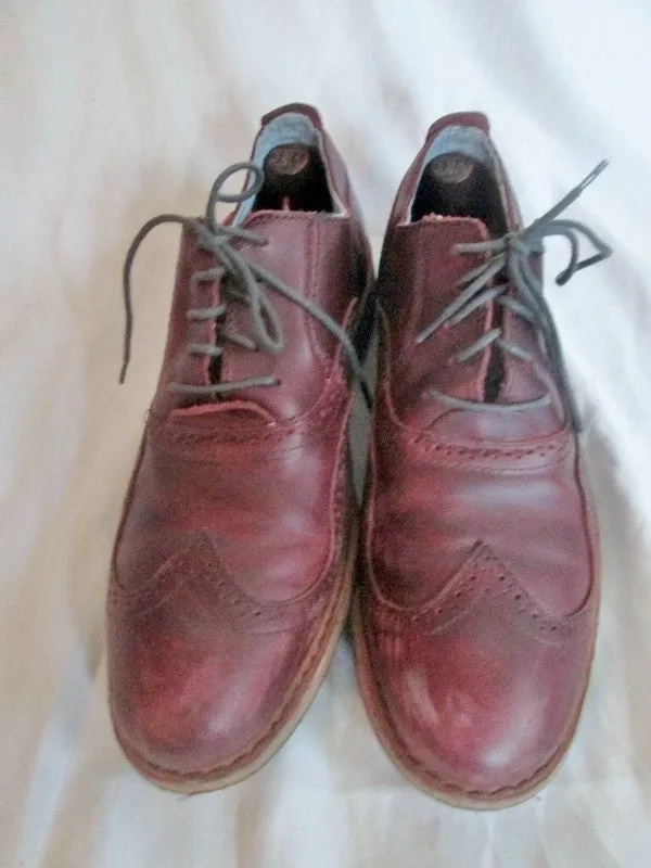 Mens CATERPILLAR Leather WINGTIP OXFORD Loafers Shoes 11 BURGUNDY BROWN Loafers Bar And Grill Catonsville