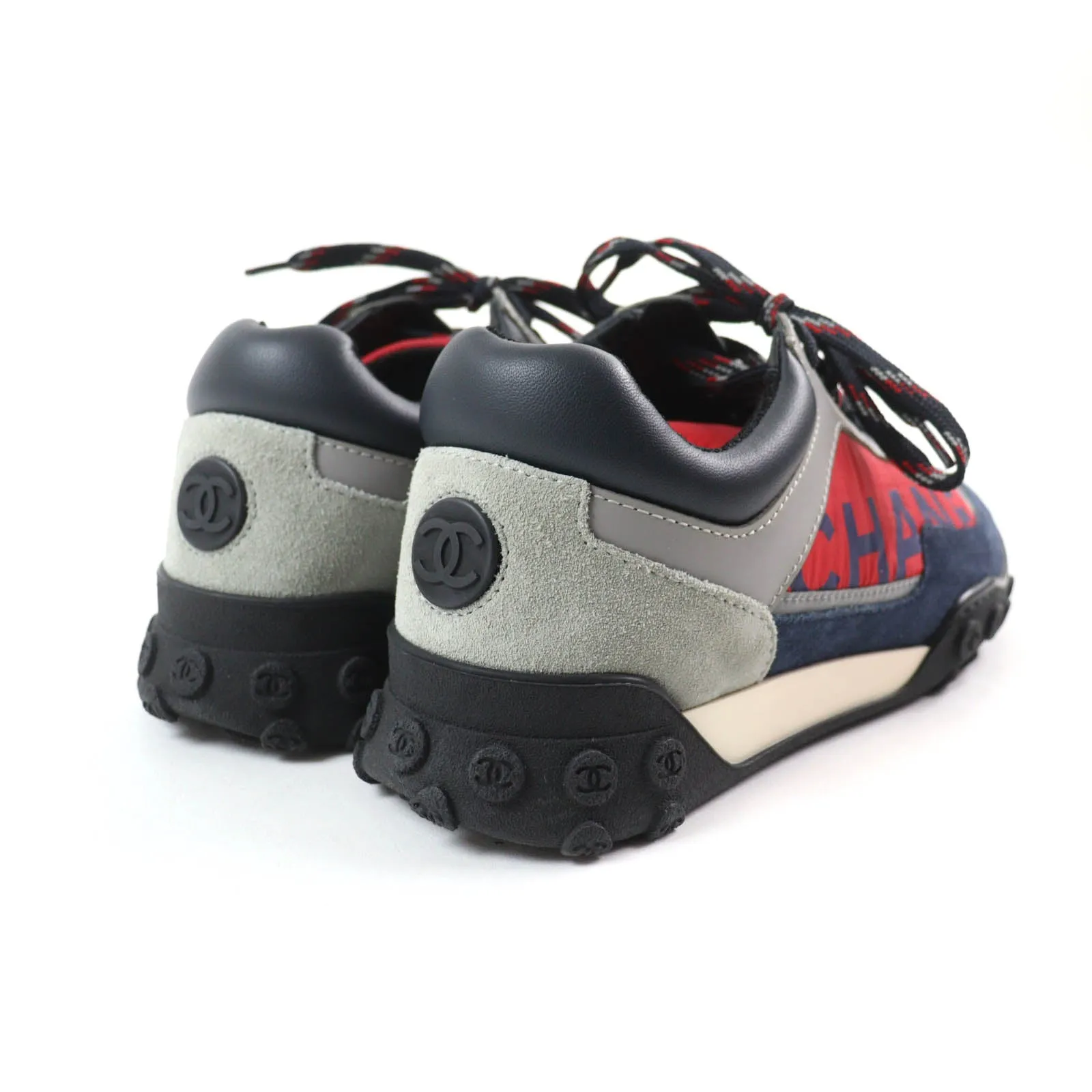 Champs Sneakers Chanel Suede Leather Logo Sneakers Women