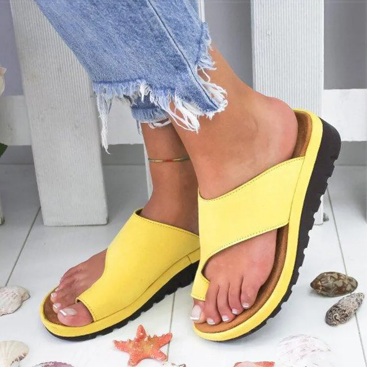 Top Moda Flip Flops Wenkouban Women Sandals Casual Flip-flops Summer Shoes Woman Wedges Sandals Platform Heels Sandalias Mujer Big Toe Foot Correction Shoes