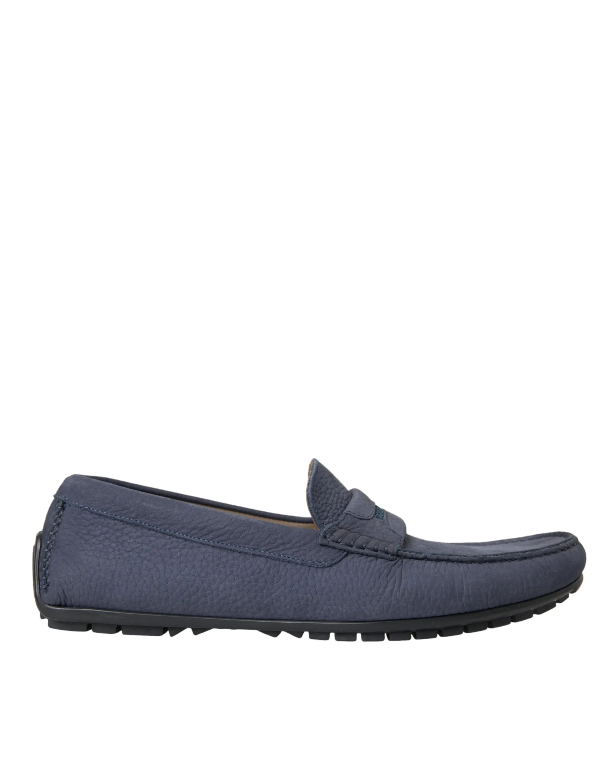 Loraine Loafers Dolce & Gabbana Blue Calf Leather Slip On Moccasin Shoes
