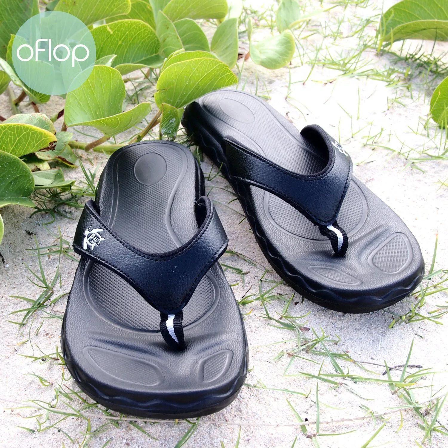 Black Kona  -- Pali Hawaii Flip Flops Sketchers Flip Flops
