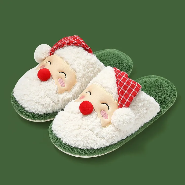 Family Matching Christmas Slippers Chicmy Furry Slippers for Home Designer Shoes Women Flats Christmas Indoor Fur Slides Luxury Plush Winter Shoes Girls Red Xmas Footwear