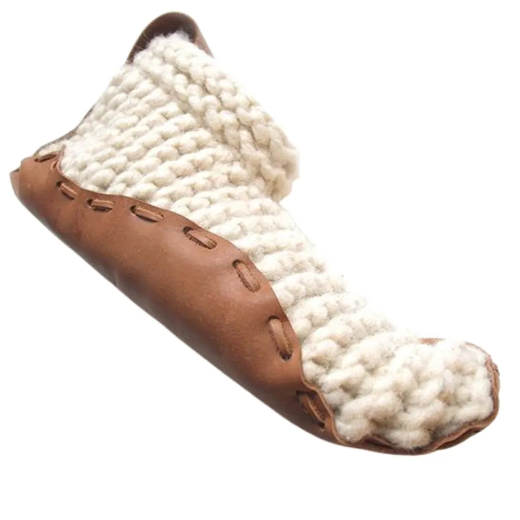 Chilote House Shoes   Organic Leather   Wool Ugg Style Slippers