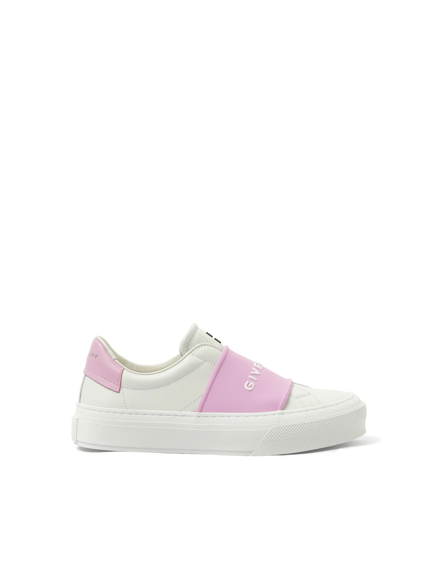 Slacks With Sneakers City Sport Elastic Band Sneaker in White/Pink