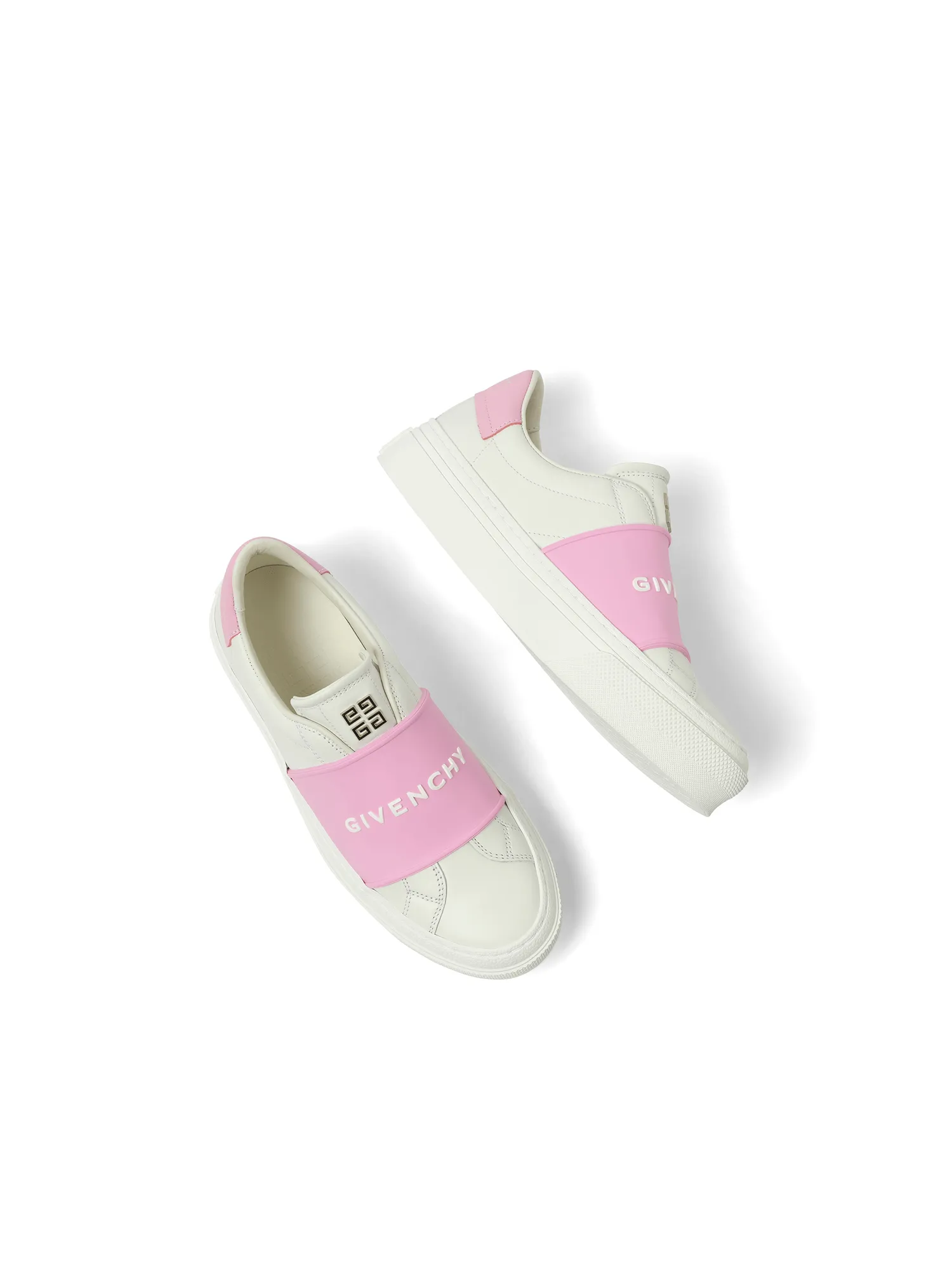 66 Sneakers City Sport Elastic Band Sneaker in White/Pink